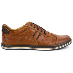 Pánská ležérní kožená obuv 1801PAX hnědá