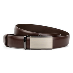Pánský kožený pásek ke kalhotám automatický hnědý A30.4