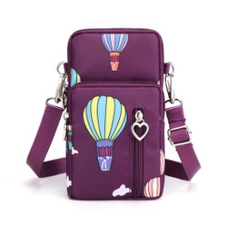 Fialové pouzdro na telefon do kabelky postbag