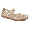 Damskie buty barefoot ze skóry naturalnej z printem 1284 beżowe
