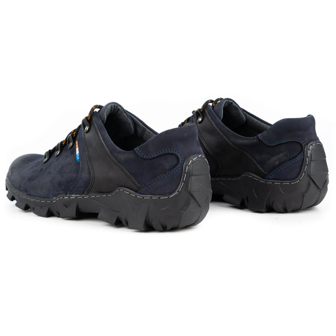 Pánské kožené trekové boty 214GT navy blue