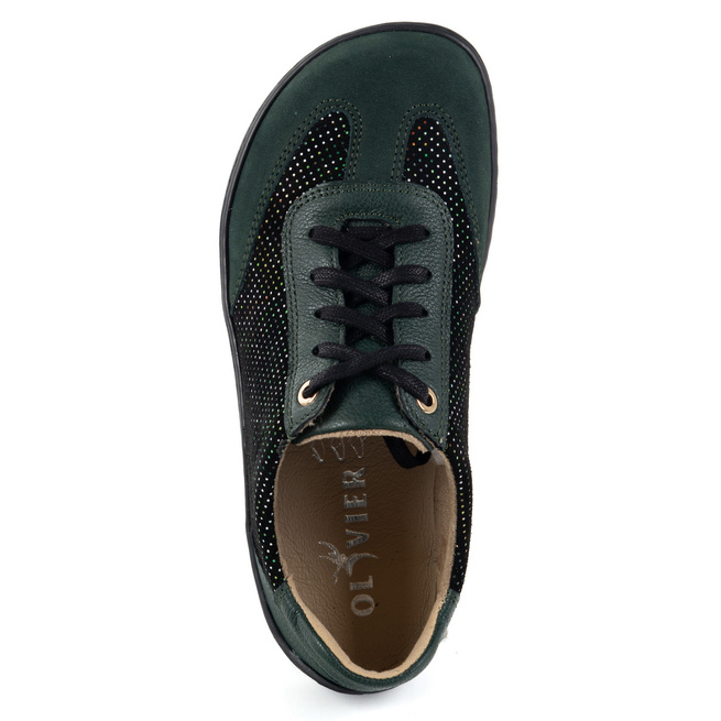 Buty BAREFOOT damskie skórzane minimalistyczne 1287 zielone