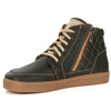 Buty damskie zimowe barefoot skórzane Z-B05 zielone