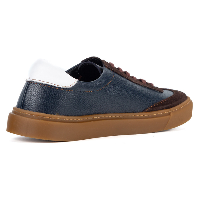 Buty męskie Olivier 702KNT granatowe klasyczne półbuty miejskie