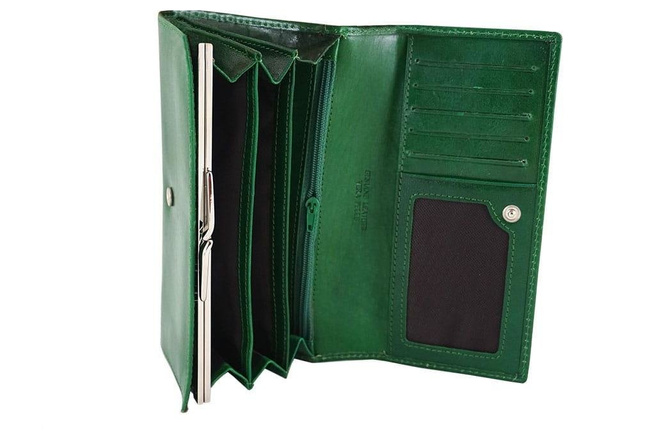 Dámská italská kožená peněženka Navy blue