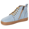 Buty damskie zimowe barefoot skórzane Z-B04 niebieskie