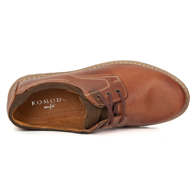 Buty męskie skórzane casual KOMODO 879 ceglane