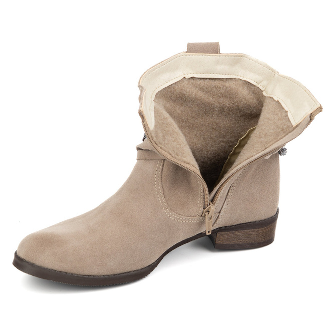 Dámské semišové zateplené boty Luna beige