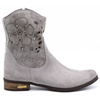 Dámské semišové prolamované boty Jess light grey