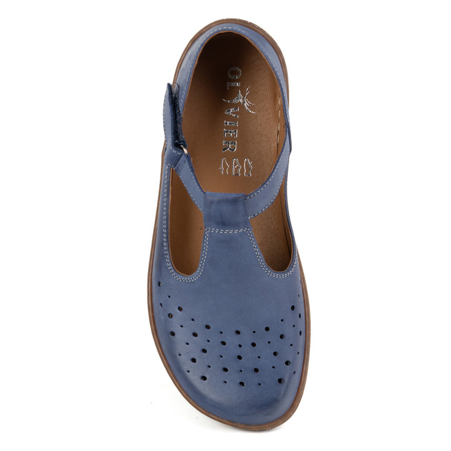 Dámské barefoot boty z přírodní kůže 1283 navy blue
