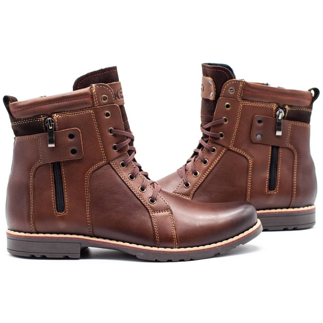 Pánské zimní boty 237 hnědé