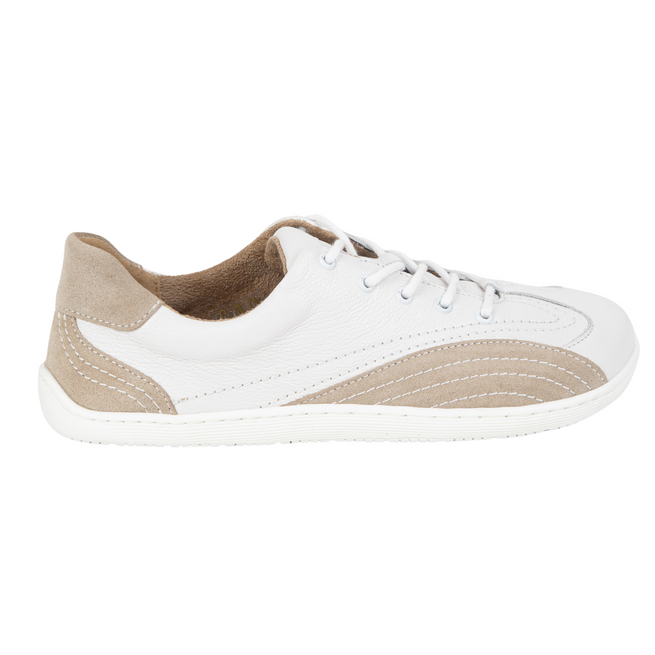 Dámské barefoot kožené polobotky Wasak 0800W white