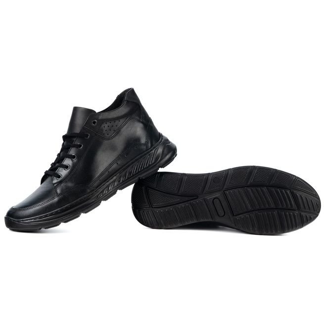 Pánská zateplená kotníková obuv 968MA černá šněrovací