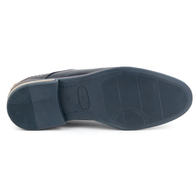 Pánská elegantní kožená obuv 825K navy blue