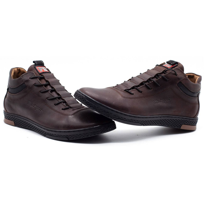 Pánské zimní boty K26F tmavě hnědé