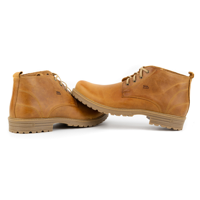 Pánské kotníkové boty kožené 2119 červené