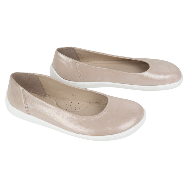 BAREFOOT Dámské minimalistické lodičky 1771POL pink satin