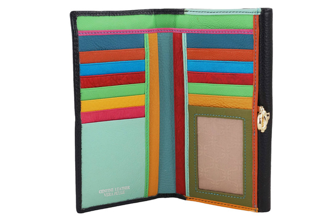 Velká peněženka se zlatým zapínáním - černá