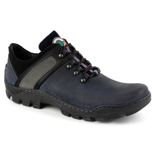 Pánské kožené trekové boty 311GT navy blue
