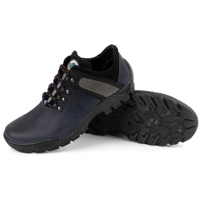 Pánské kožené trekové boty 311GT navy blue