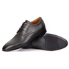 Buty męskie skórzane wizytowe Olivier 484 szare – klasyczne półbuty derby