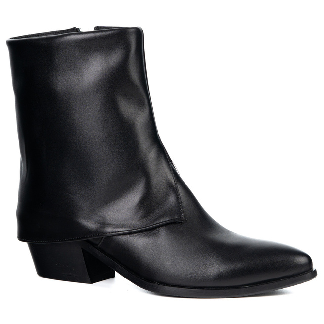 Butdam KW-1 dámské kožené kovbojské boty hnědé