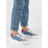 Damskie sneakersy skórzane na platformie N1202S4 niebieskie