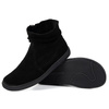 Damskie buty barefoot sztyblety z zamkiem ocieplane 1297 czarny welur