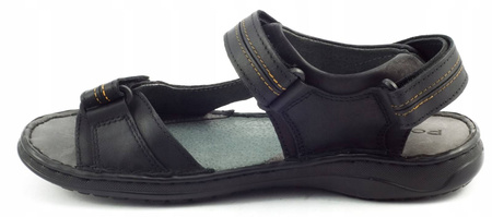 Sandały skórzane SA04 czarne