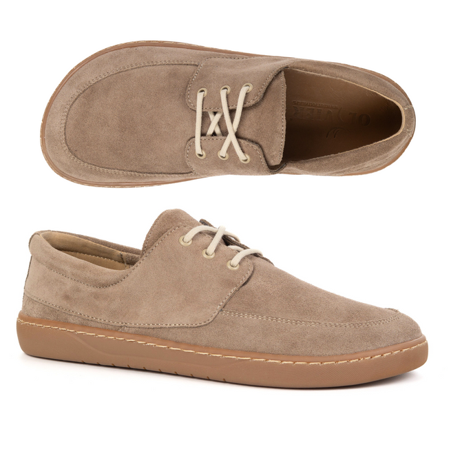 Barefoot mokasíny 0797W - Polské kožené šněrovací boty