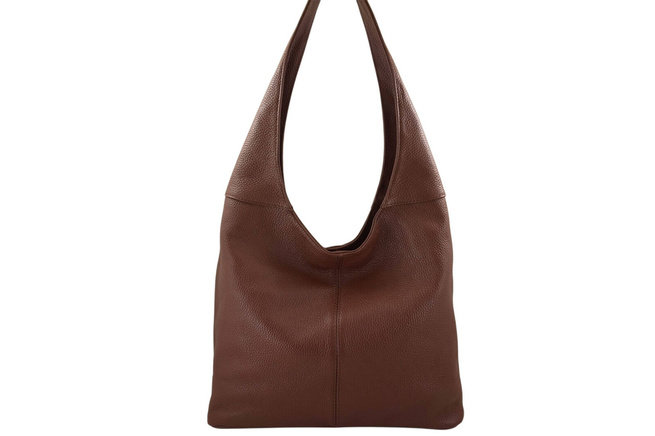 Módní taška se širokým uchem - hnědá