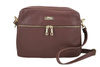 Pojemna torebka skórzana dwukomorowa - Brązowa