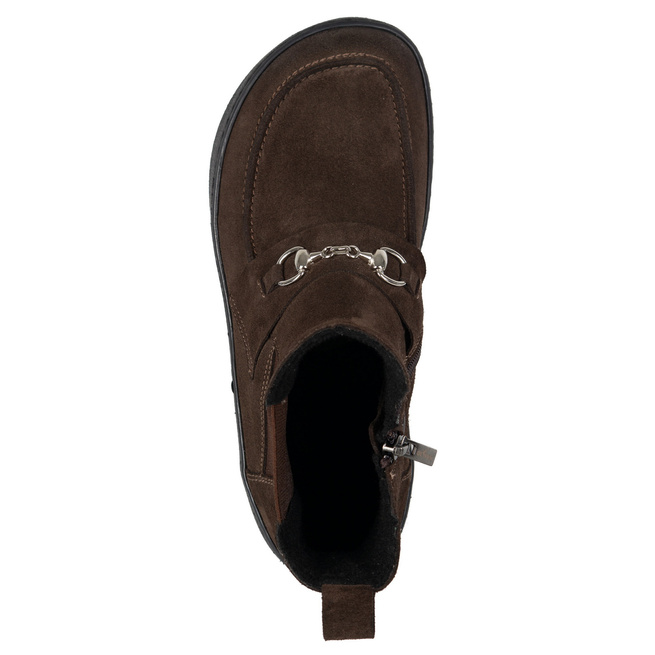 Dámské barefoot boty Scarlet z přírodní kůže zateplené zimní hnědé