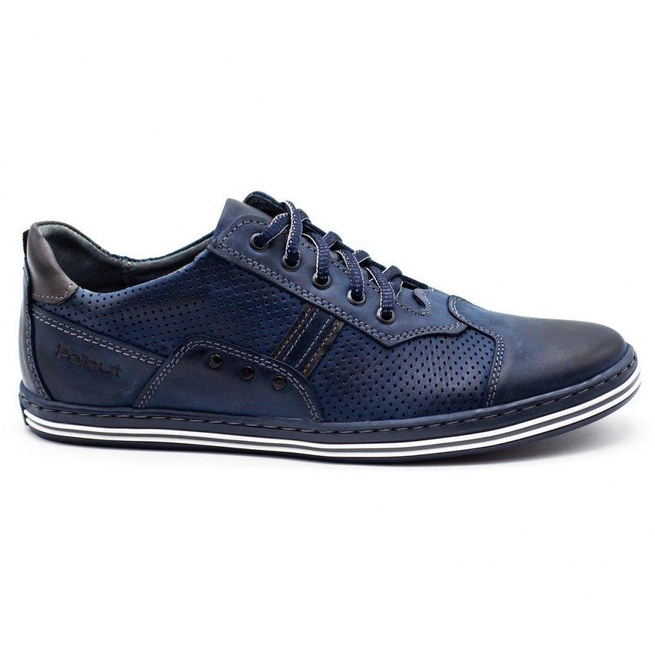 Buty męskie casual 1801P granatowe