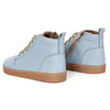 Buty damskie zimowe barefoot skórzane Z-B04 niebieskie