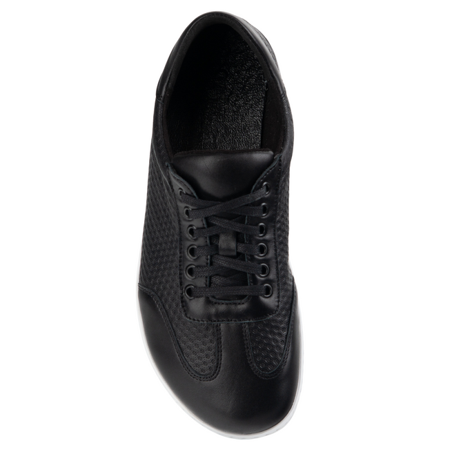 Pánské barefoot minimalistické kožené boty 0742WK black embossed