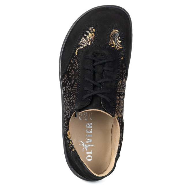 Buty BAREFOOT damskie skórzane minimalistyczne 1287 czarny nubuk