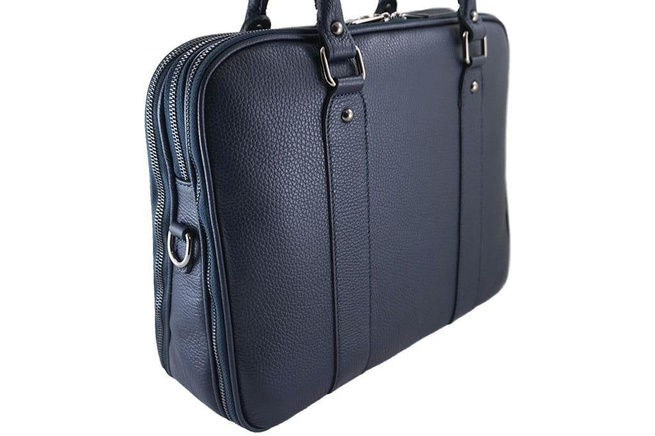 Dámská kožená aktovka - Barberini's - tmavě šedá