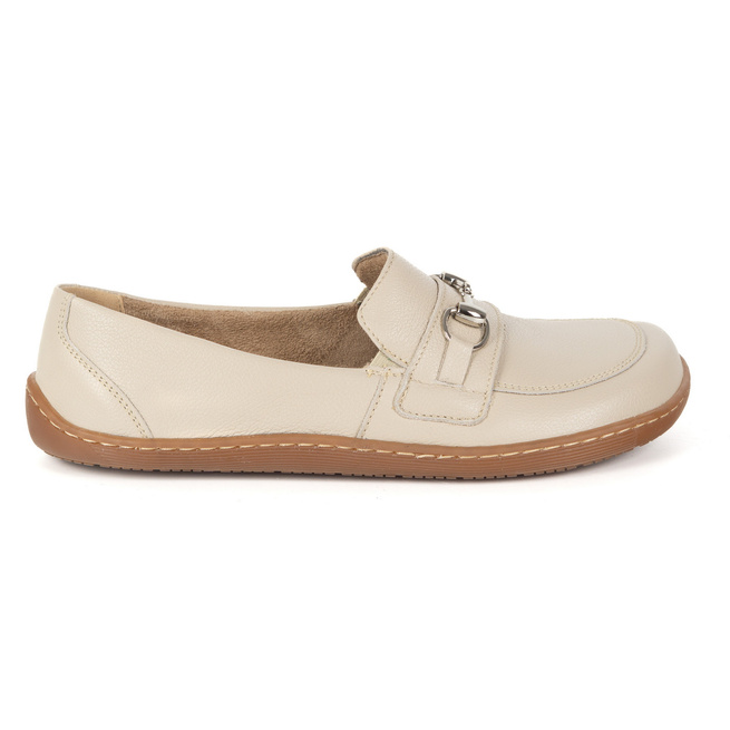 Dámské minimalistické kožené mokasíny Barefoot 1288AR beige