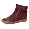 Damskie buty barefoot sztyblety z zamkiem ocieplane 1297 bordowe