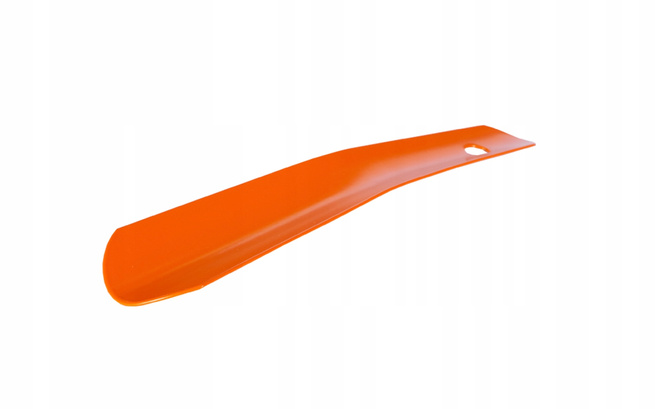 Mała Klasyczna Metalowa łyżka do butów krótka 17,5cm pomarańczowa