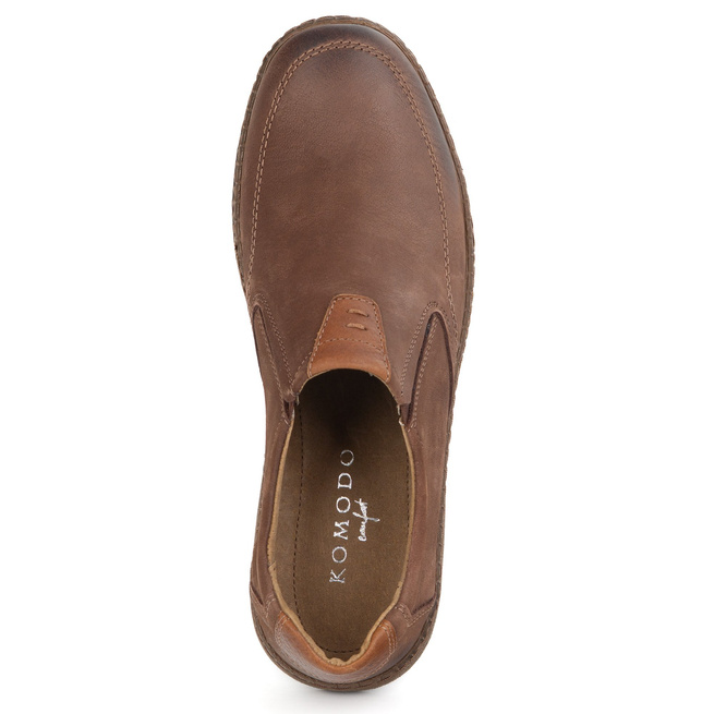 Ležérní pánská kožená obuv 854/2 hnědá