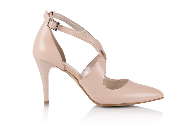 XENA nude pudrově růžové taneční jehly s pásky