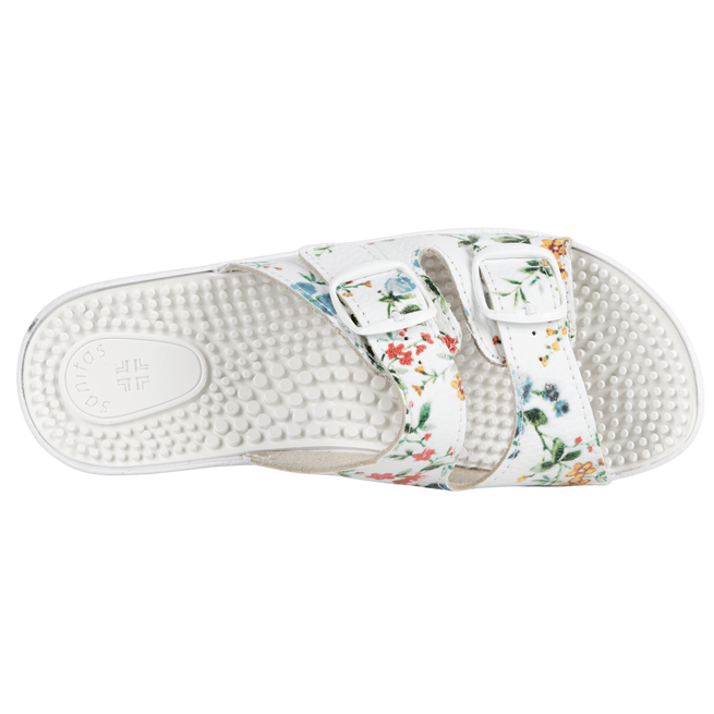 Buty damskie klapki regulowane fakirki masujące z kolcami NADIA kwiatowe wzory