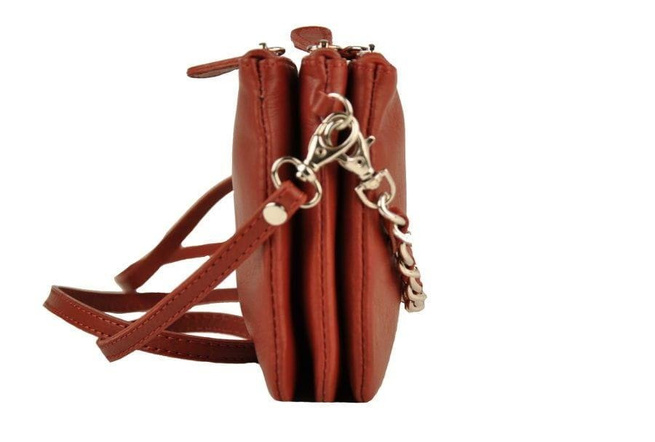 Módní italská kožená poštovní taška - námořnická modř