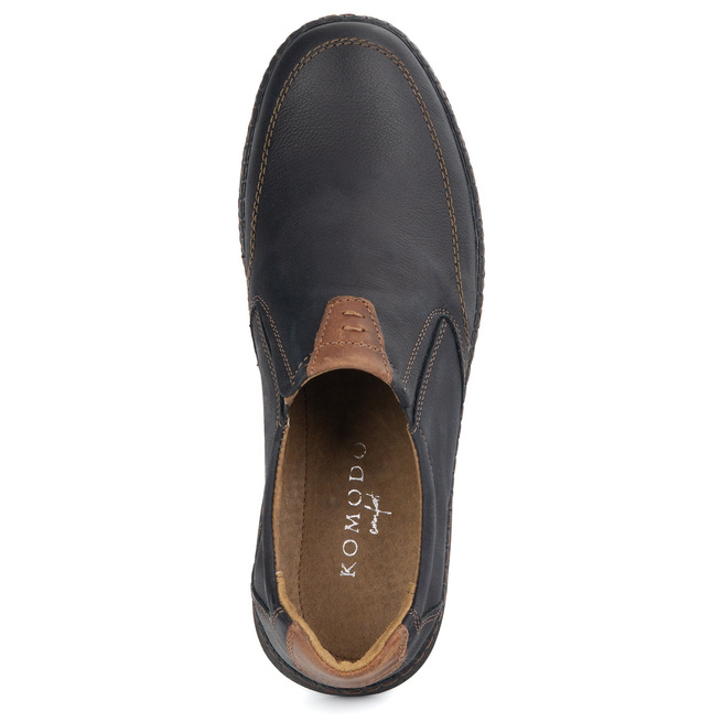 Ležérní pánská kožená obuv 854/2 černá