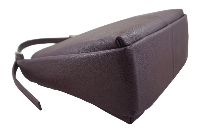 Klasická kožená taška přes rameno - bordó