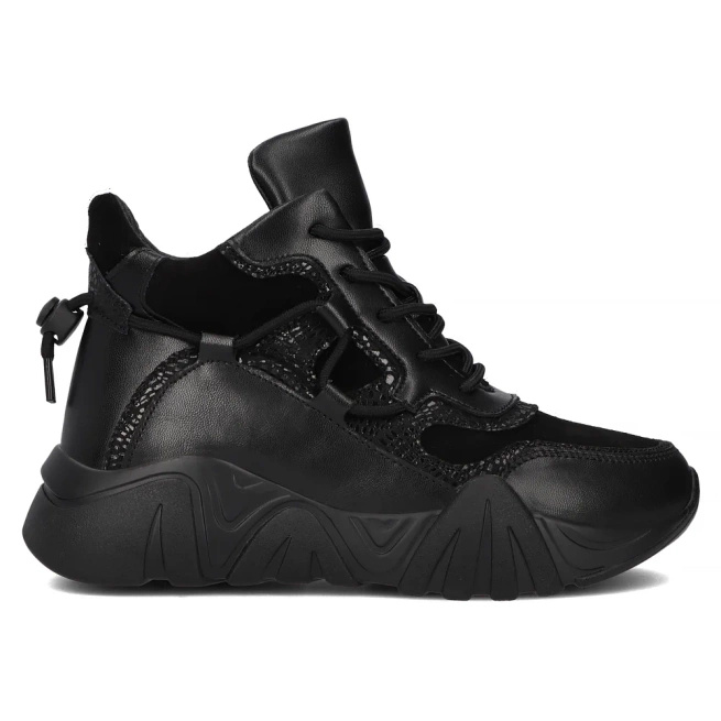 Filippo kožené boty na platformě DBT6367/24 BK černá