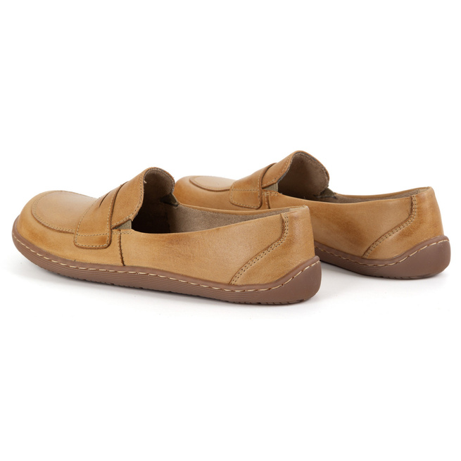 Dámské kožené mokasíny Barefoot minimalistické letní 1280 sand