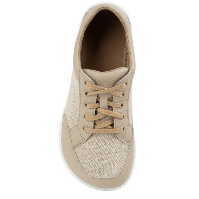 Dámské barefoot minimalistické kožené boty LEN 0772W ecru